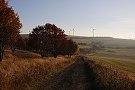 Větrné elektrárny u zaniklé obce Rusová