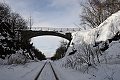 Mostek nad tratí mezi Rusovou a Měděncem 