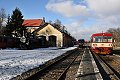 Tři generace vlaků na nádraží v Křímově 